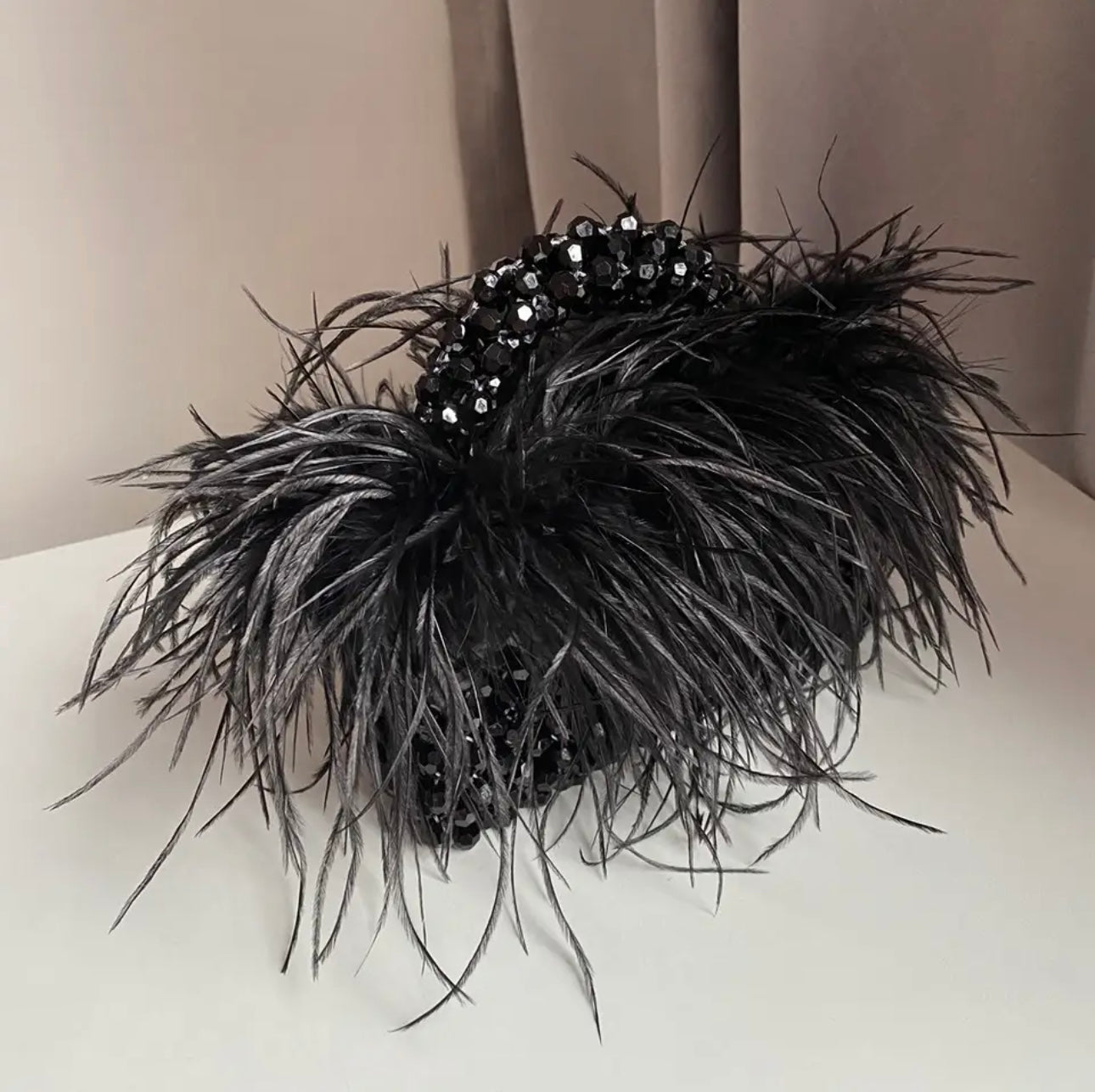 Ostrich Feathered bag