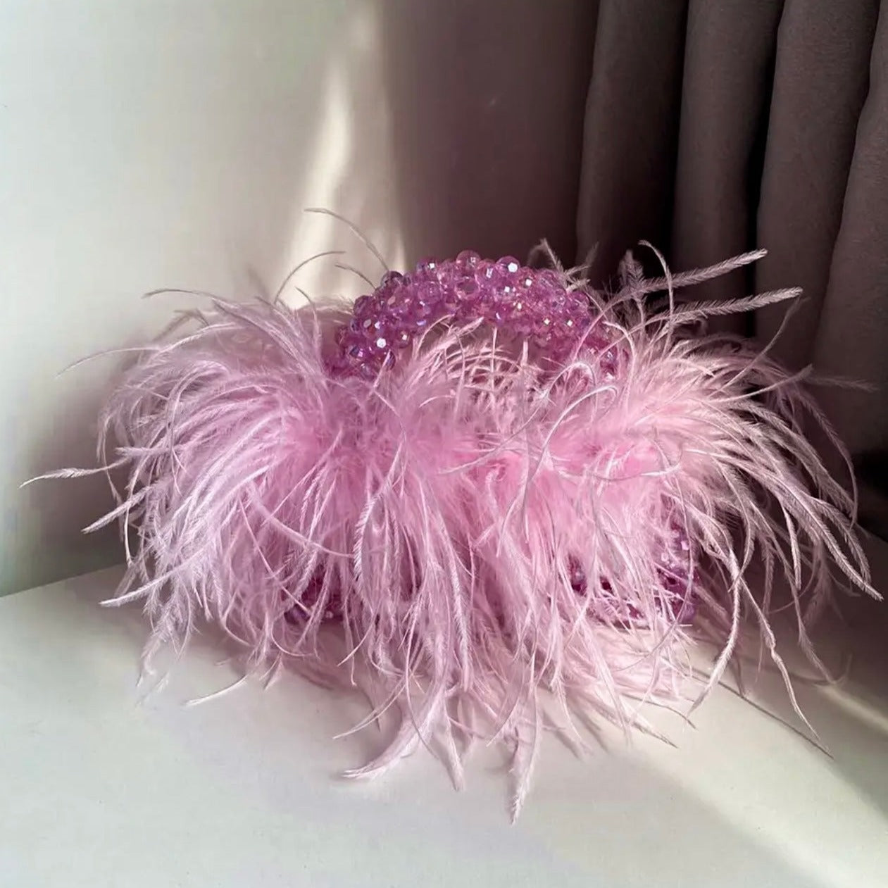 Ostrich Feathered bag