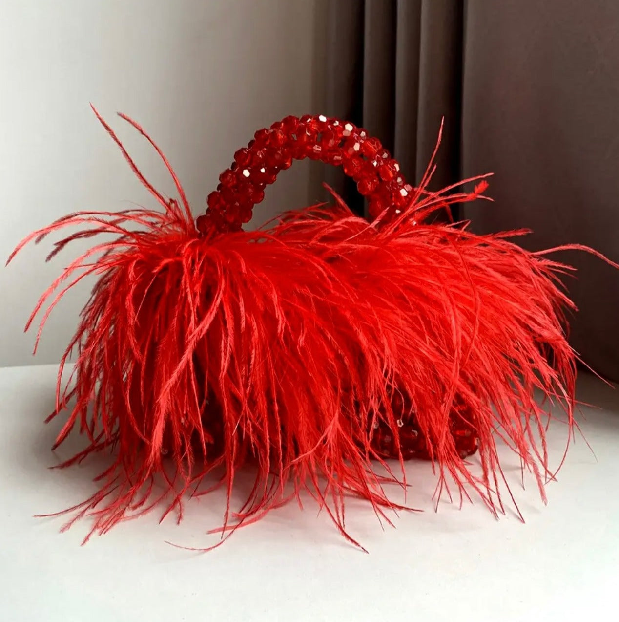 Ostrich Feathered bag