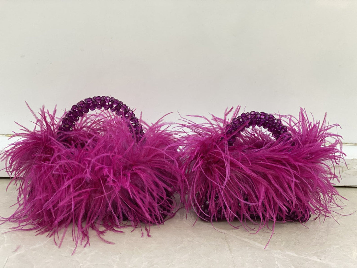 Ostrich Feathered bag